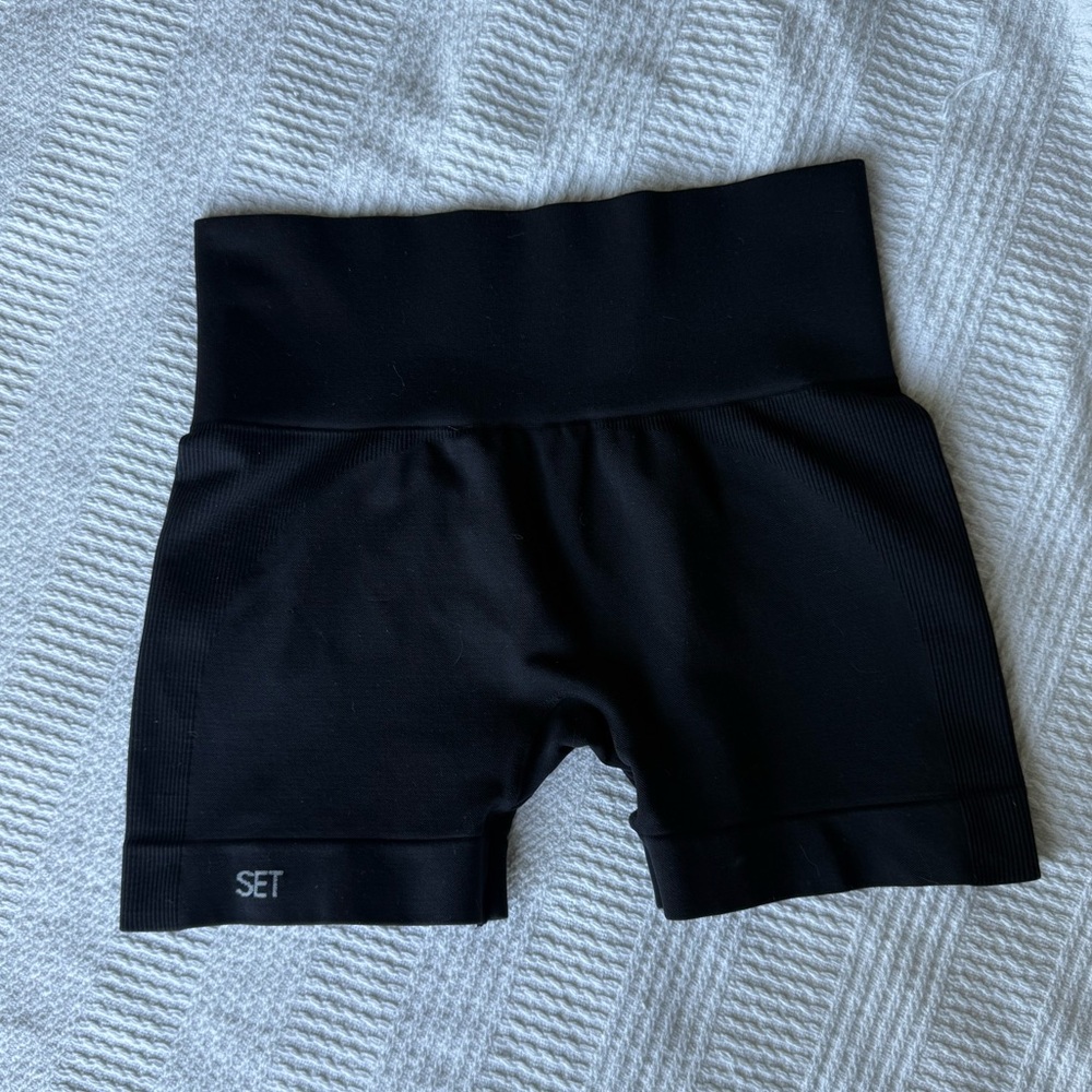 Set Active Sculptflex Power Shorts/Bike Shorts in Onyx